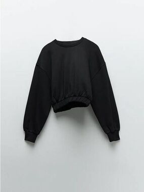 Zara Plush Cropped Sweater
